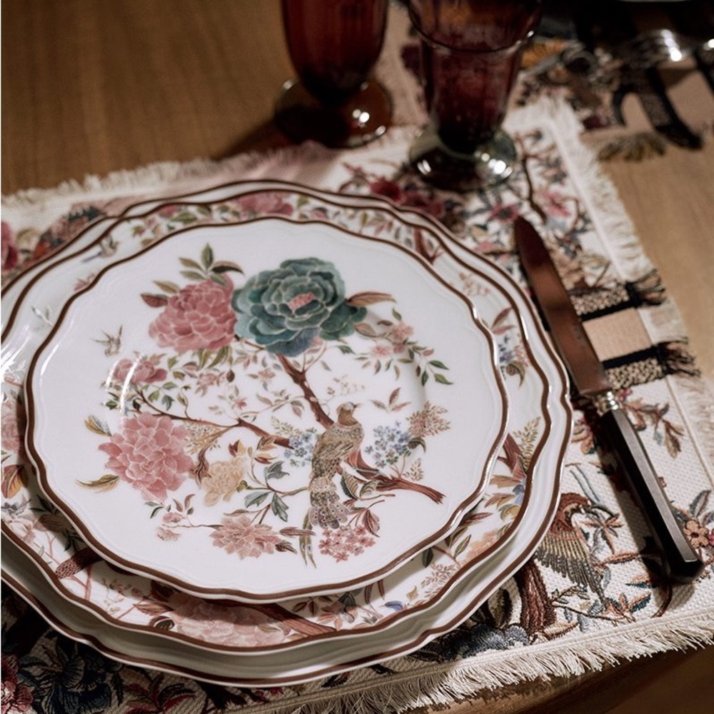Dior jardin large morning bird dessert plate  Brand New!